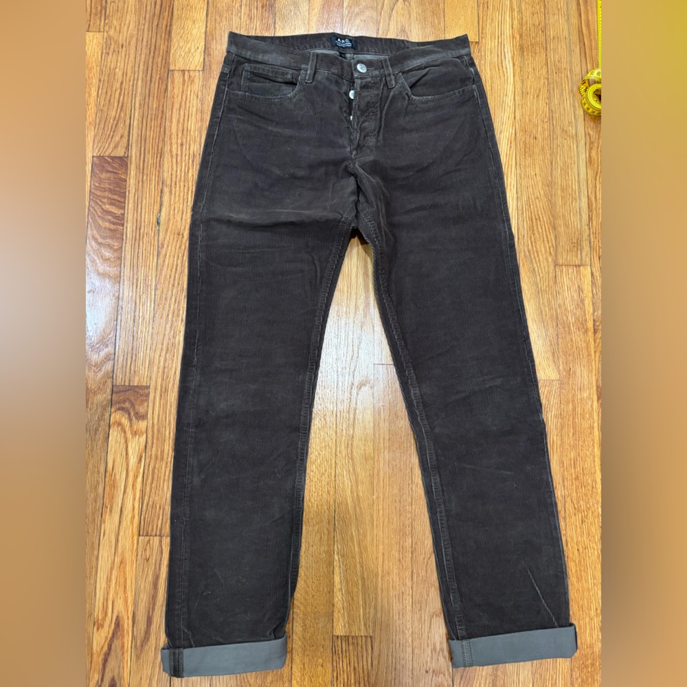 A.P.C. Men's Brown Corduroy Pants